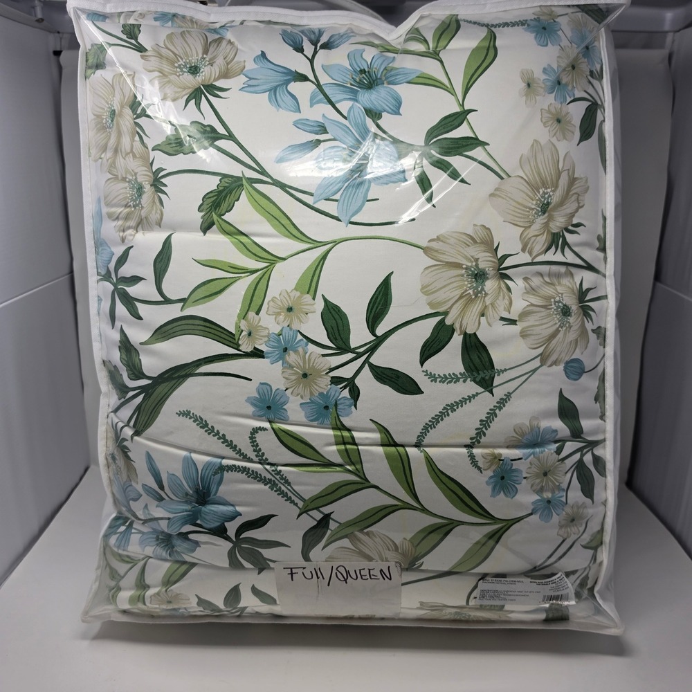 The Company Store Gardenia Mist Floral Comforter Full Queen Cream Multi 51533E